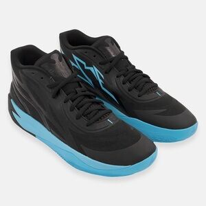 Puma x Lamelo Ball Men Mb 02 Lace Up Basketball Shoes, Black and Blue